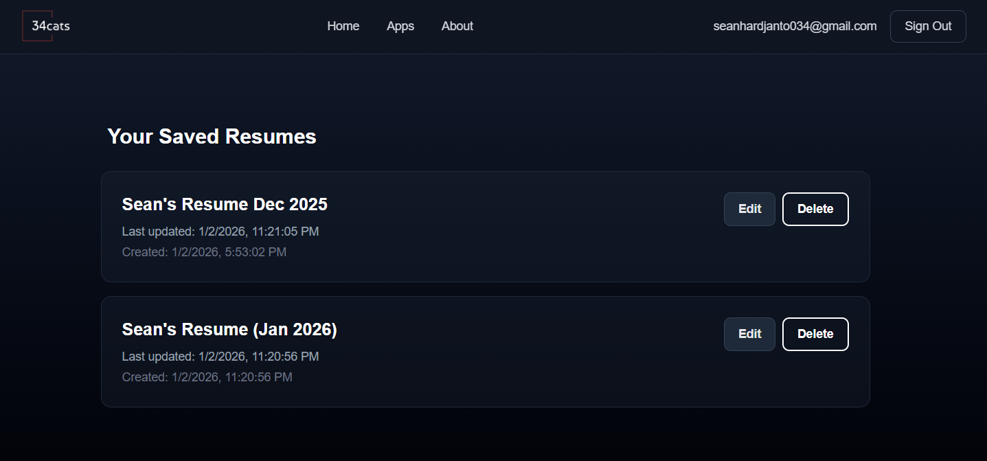 Save different resumes